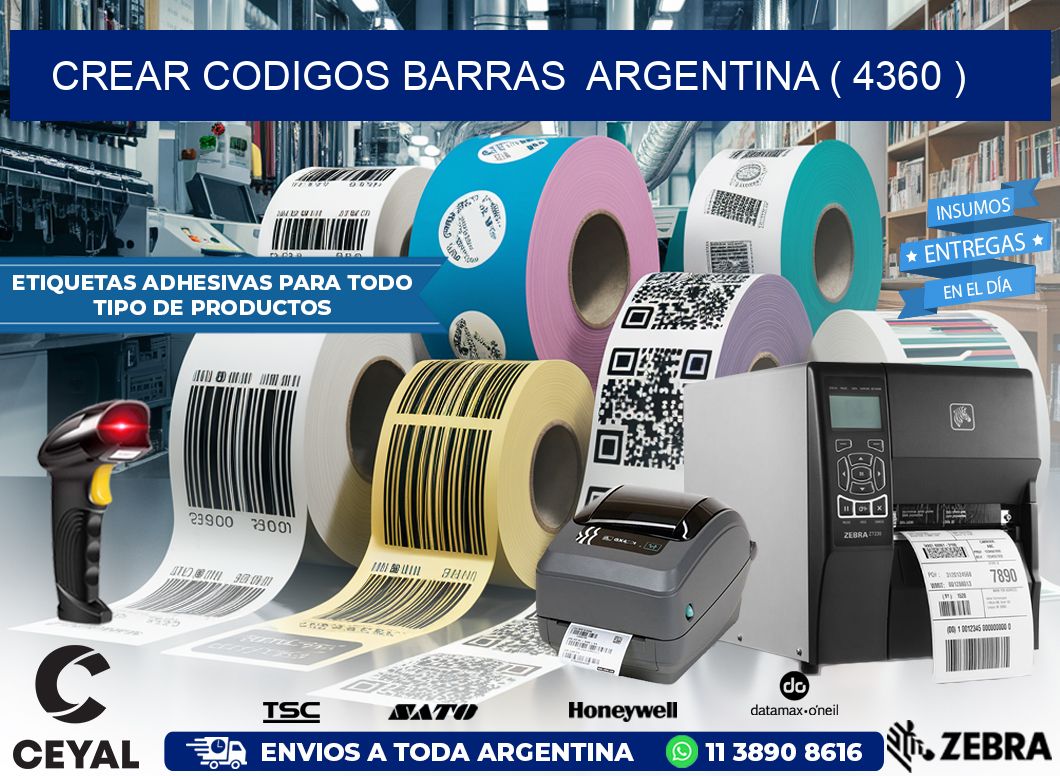 crear codigos barras  argentina ( 4360 )