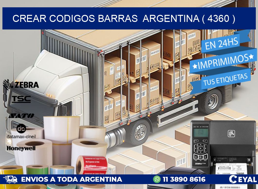 crear codigos barras  argentina ( 4360 )