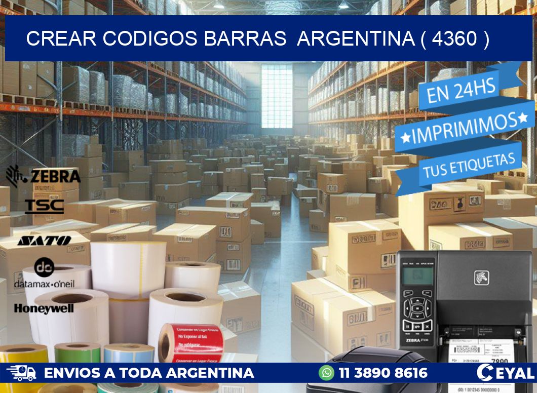 crear codigos barras  argentina ( 4360 )