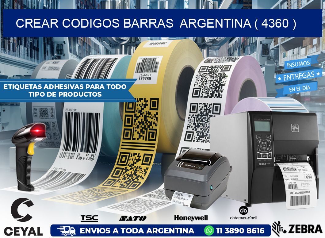 crear codigos barras  argentina ( 4360 )