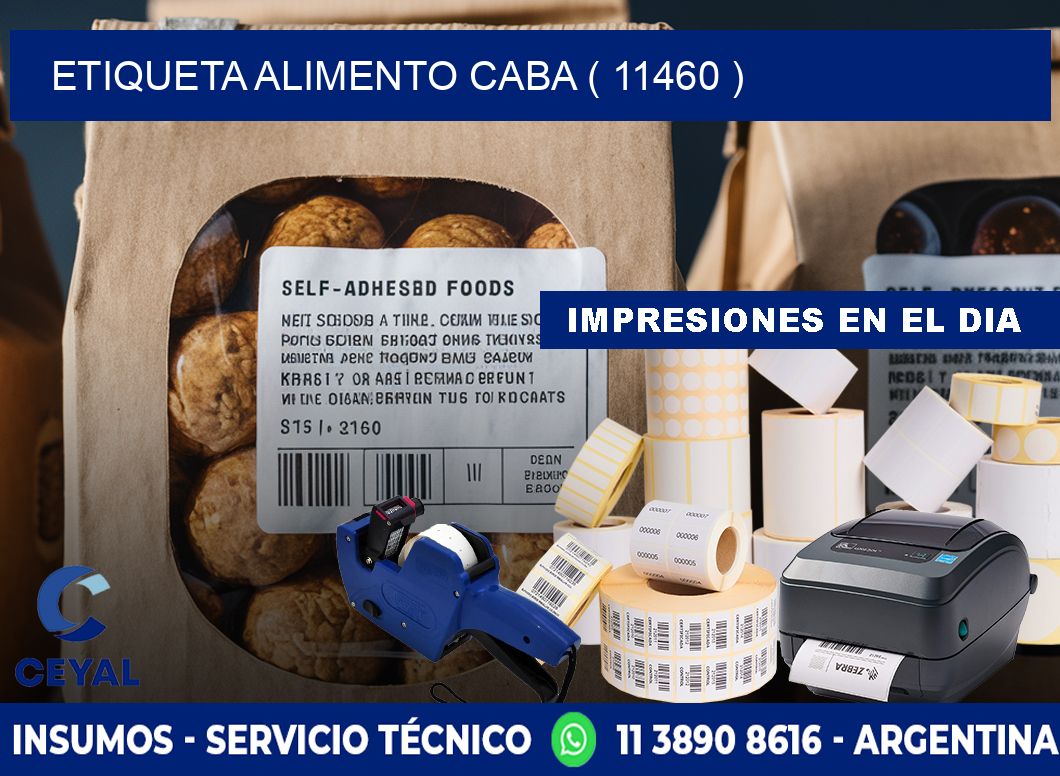 etiqueta alimento caba ( 11460 )