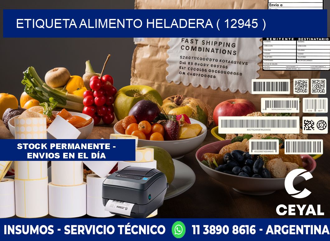 etiqueta alimento heladera ( 12945 )