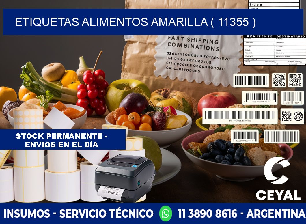 etiquetas alimentos amarilla ( 11355 )