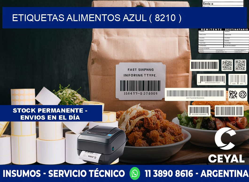 etiquetas alimentos azul ( 8210 )