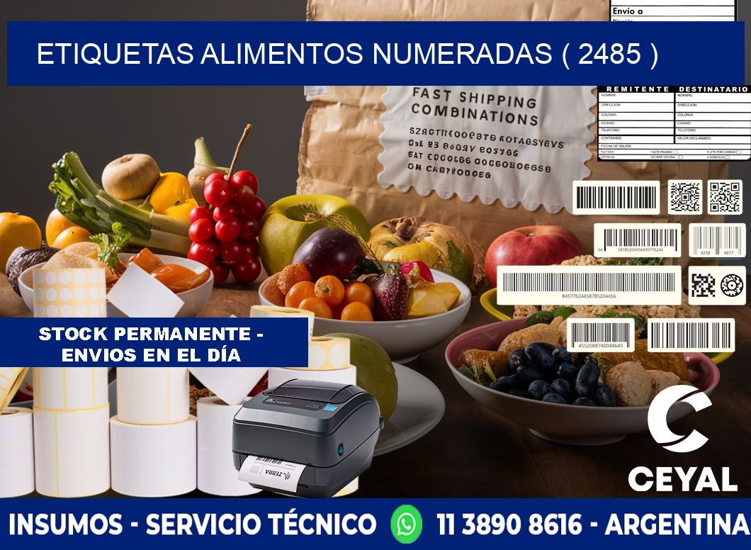 etiquetas alimentos numeradas ( 2485 )