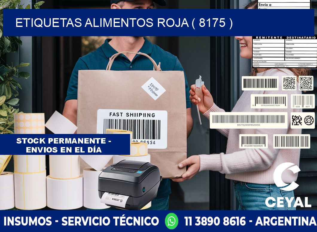 etiquetas alimentos roja ( 8175 )