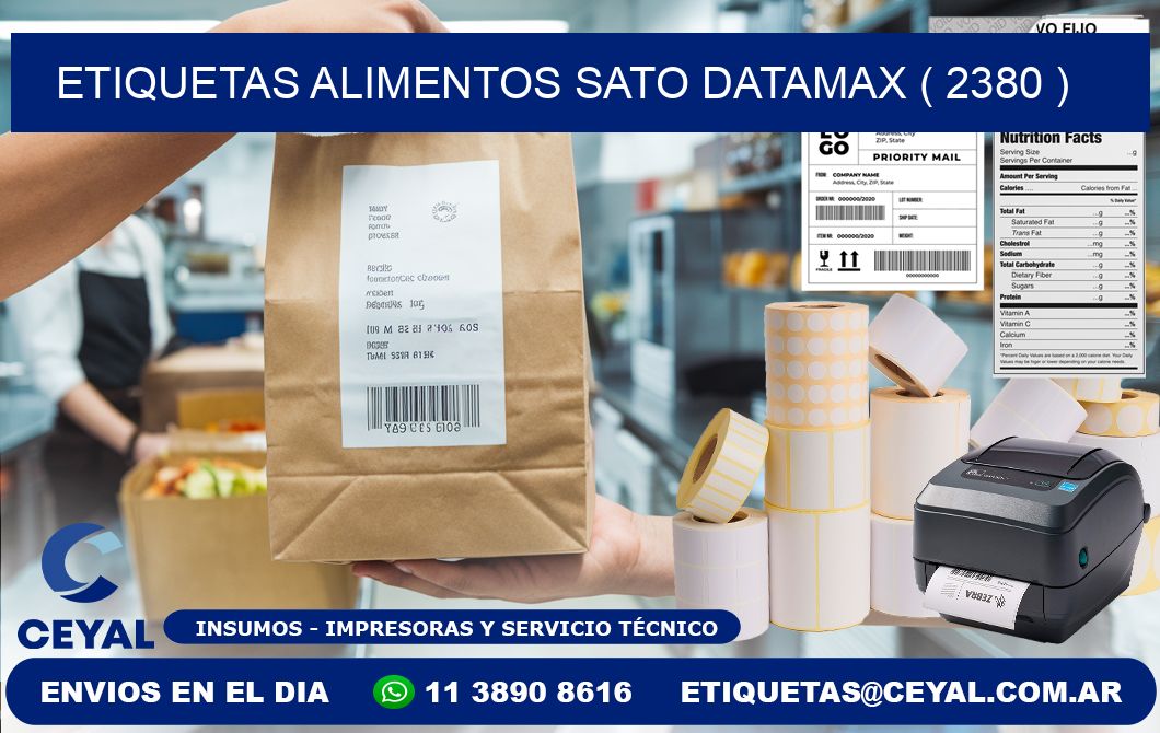 etiquetas alimentos sato datamax ( 2380 )