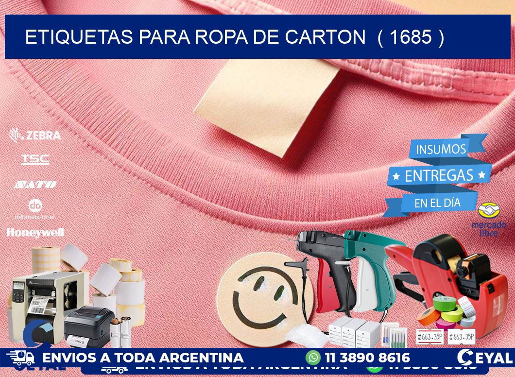 etiquetas para ropa de carton ( 1685 )