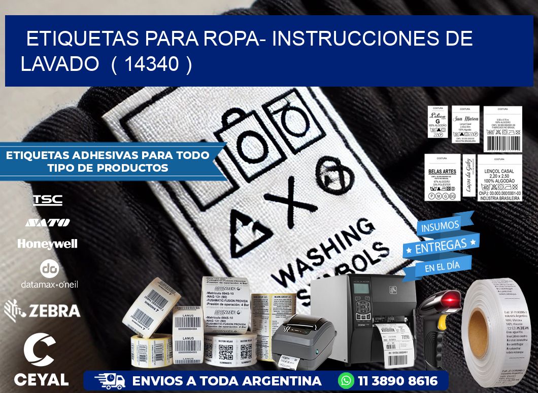 etiquetas para ropa- instrucciones de lavado ( 14340 )