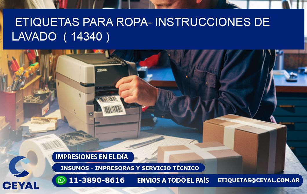 etiquetas para ropa- instrucciones de lavado ( 14340 )