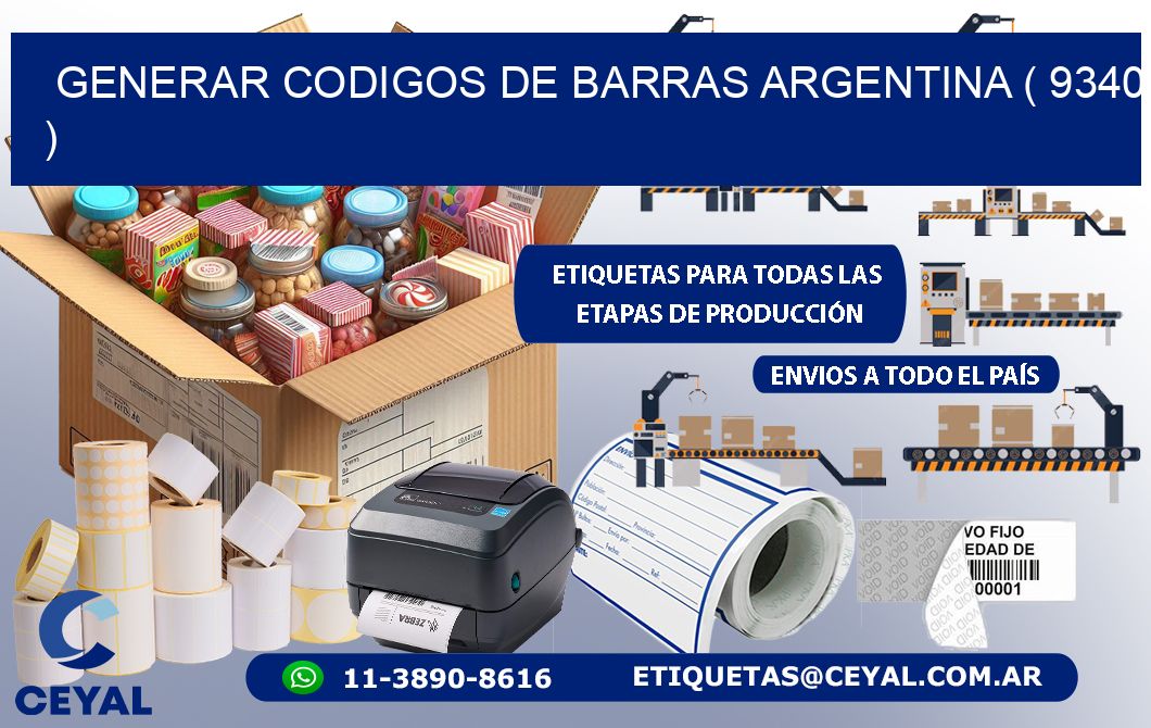 generar codigos de barras argentina ( 9340 )