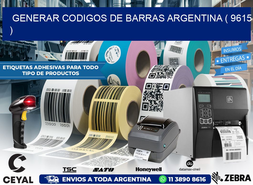 generar codigos de barras argentina ( 9615 )