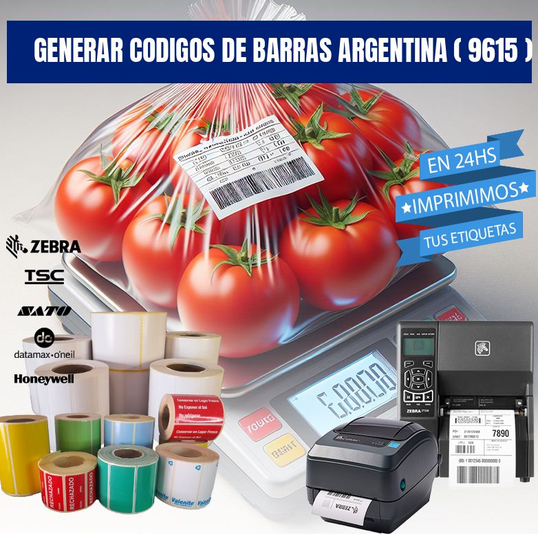 generar codigos de barras argentina ( 9615 )