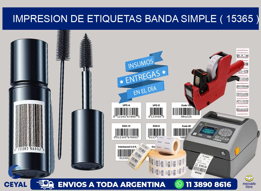 impresion de etiquetas banda simple ( 15365 )