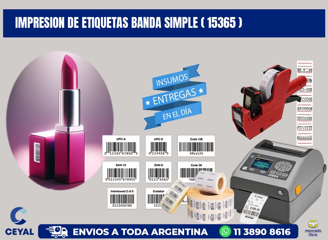 impresion de etiquetas banda simple ( 15365 )