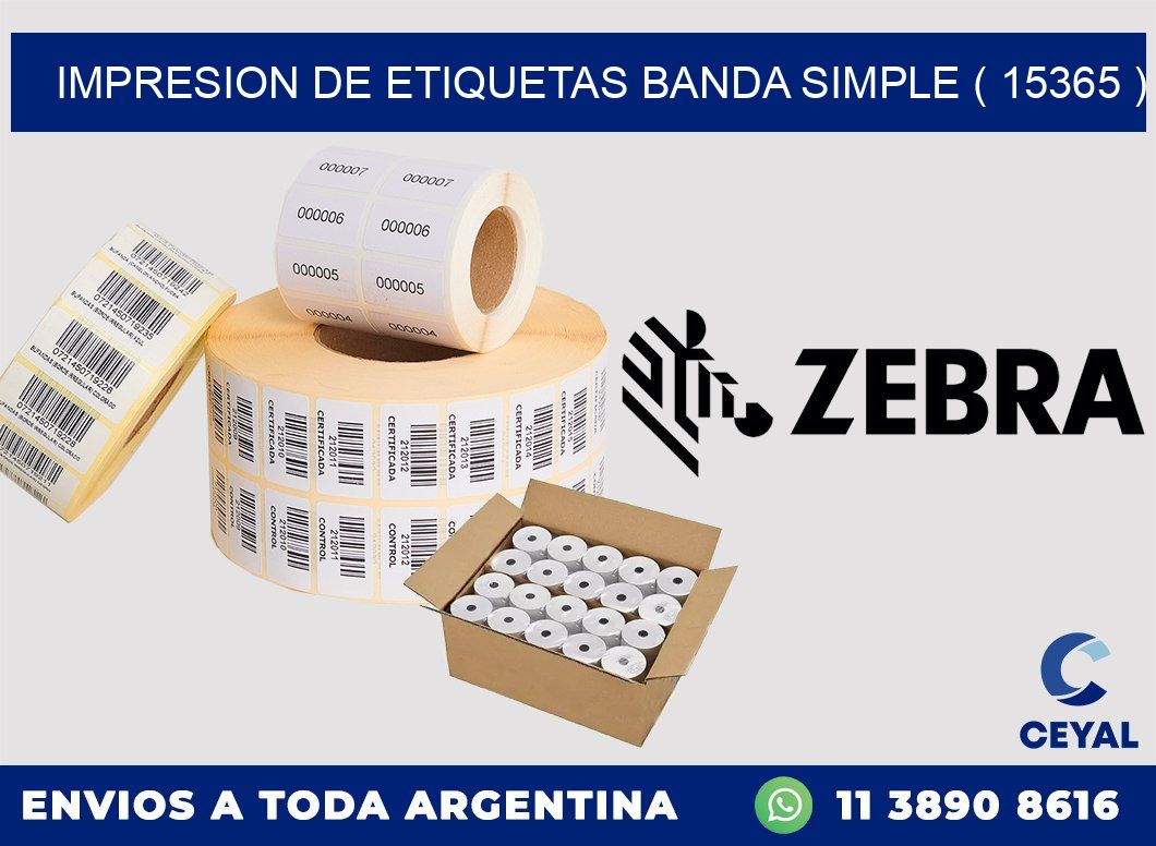 impresion de etiquetas banda simple ( 15365 )