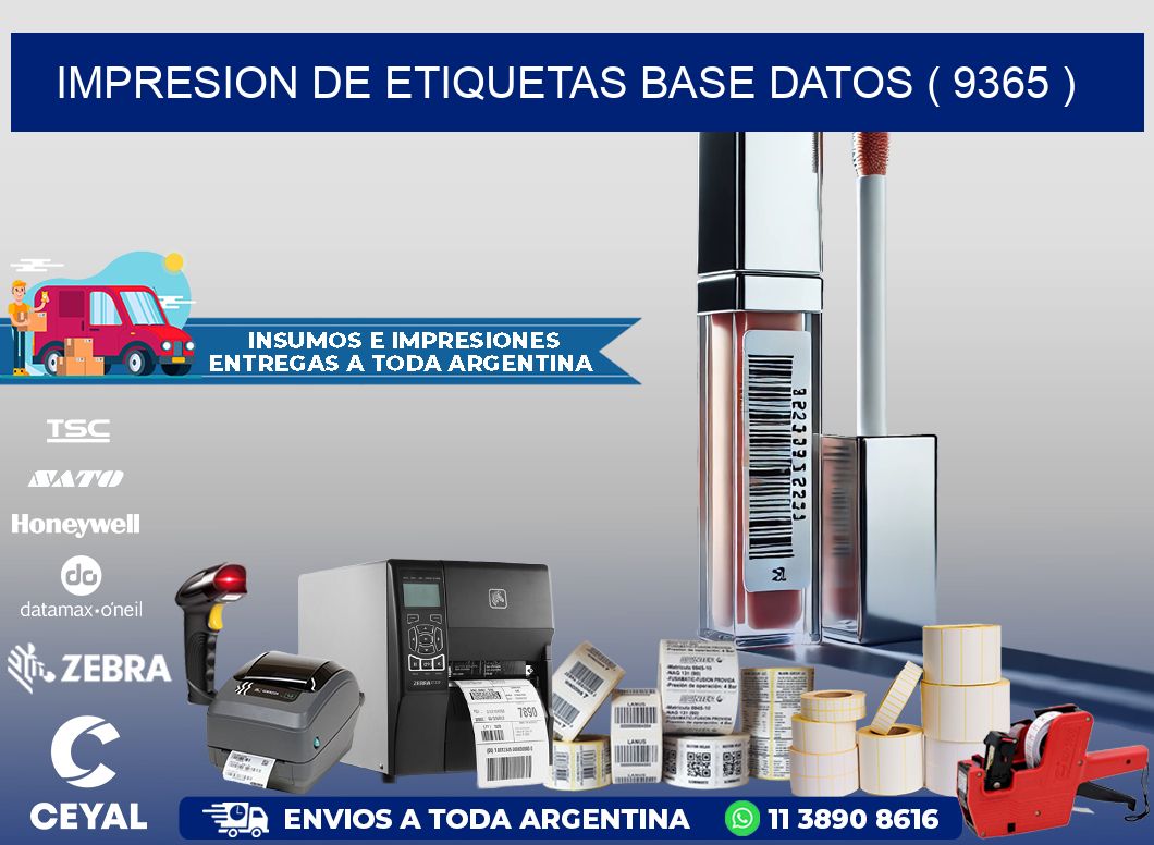 impresion de etiquetas base datos ( 9365 )