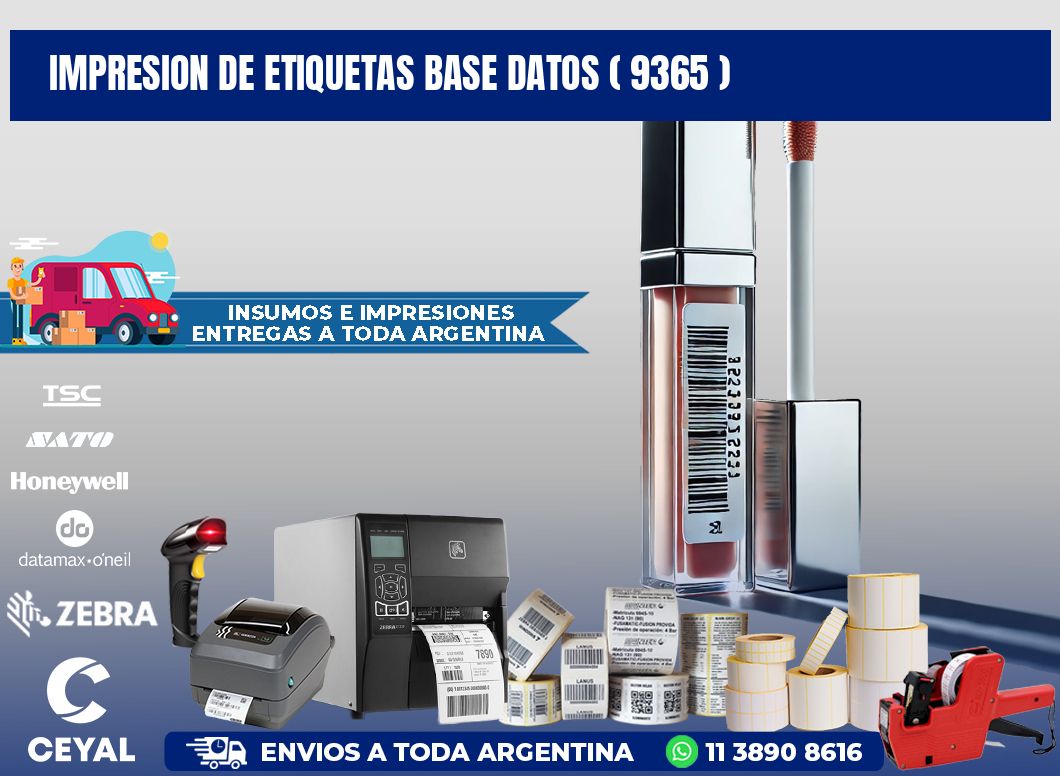 impresion de etiquetas base datos ( 9365 )