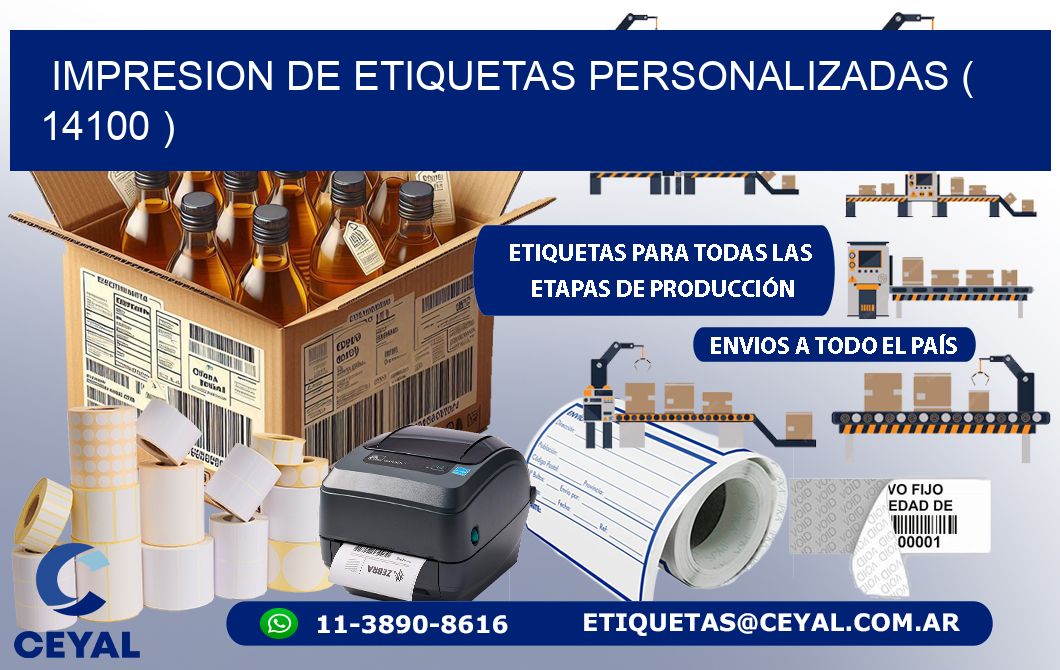 impresion de etiquetas personalizadas ( 14100 )