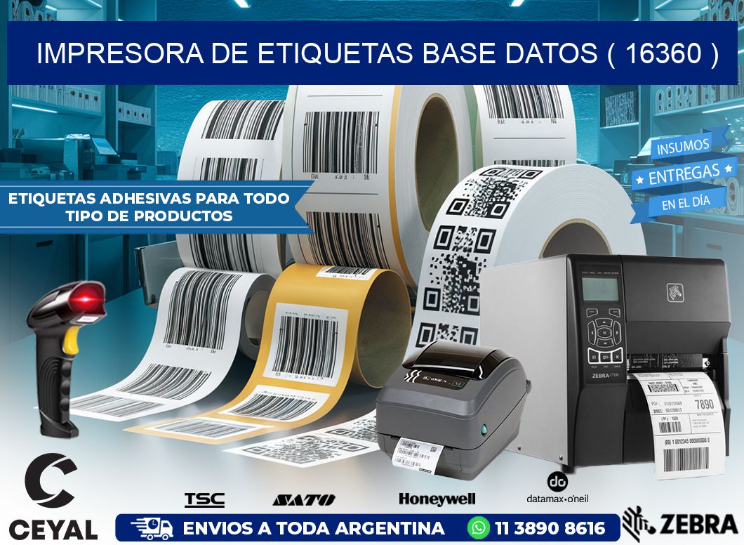 impresora de etiquetas base datos ( 16360 )