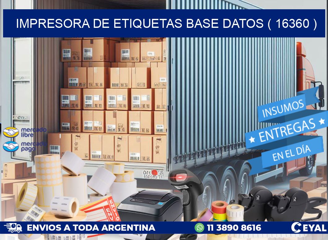 impresora de etiquetas base datos ( 16360 )