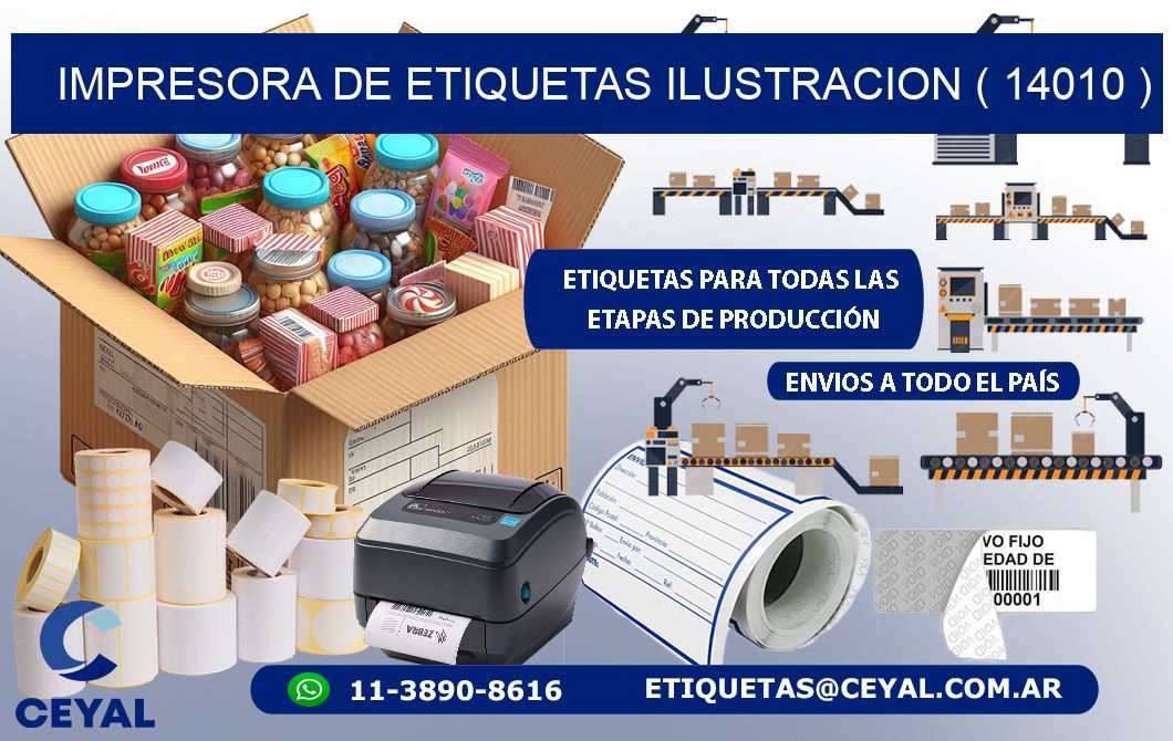impresora de etiquetas ilustracion ( 14010 )