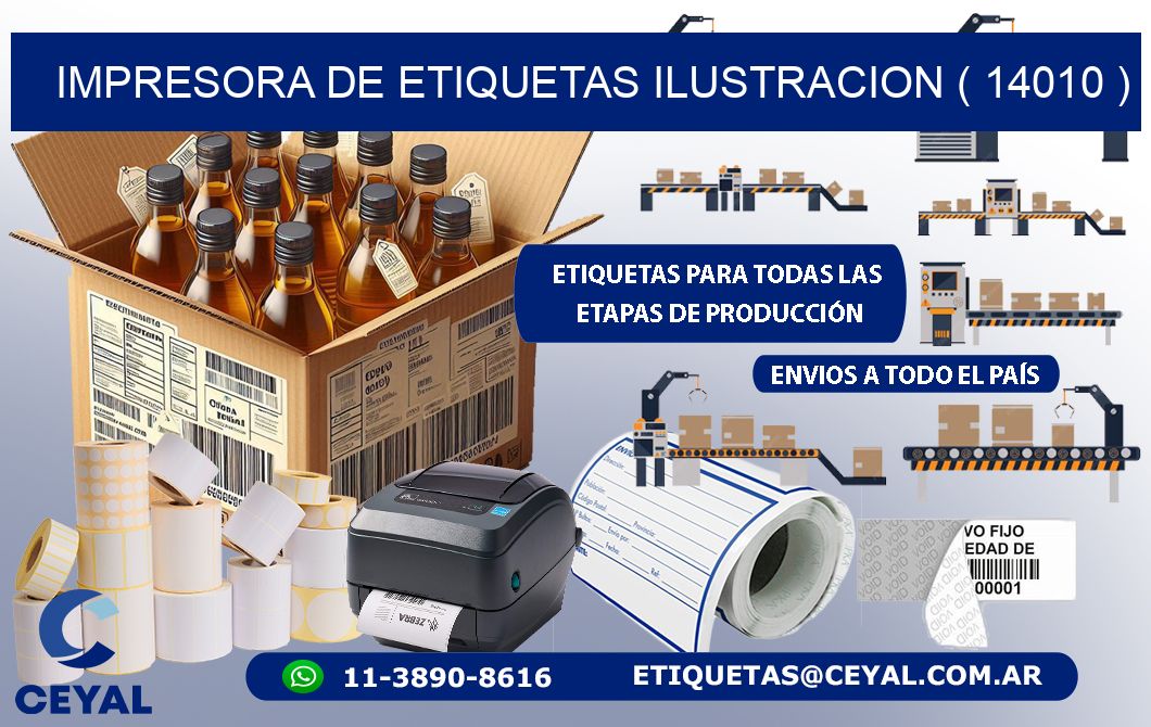 impresora de etiquetas ilustracion ( 14010 )