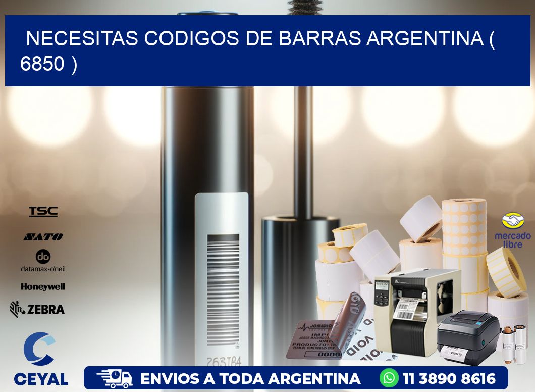 necesitas codigos de barras argentina ( 6850 )