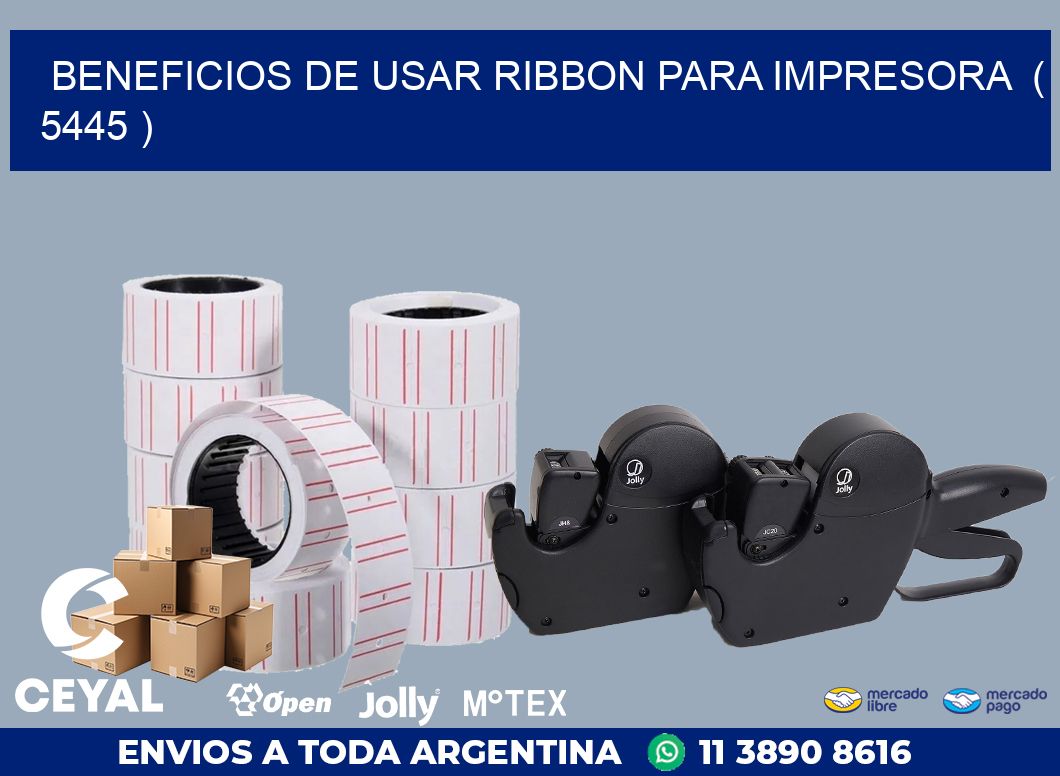 BENEFICIOS DE USAR RIBBON PARA IMPRESORA  ( 5445 )