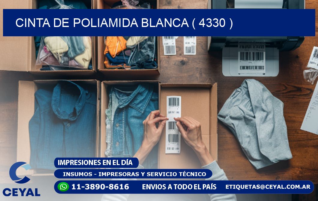 CINTA DE POLIAMIDA BLANCA ( 4330 )