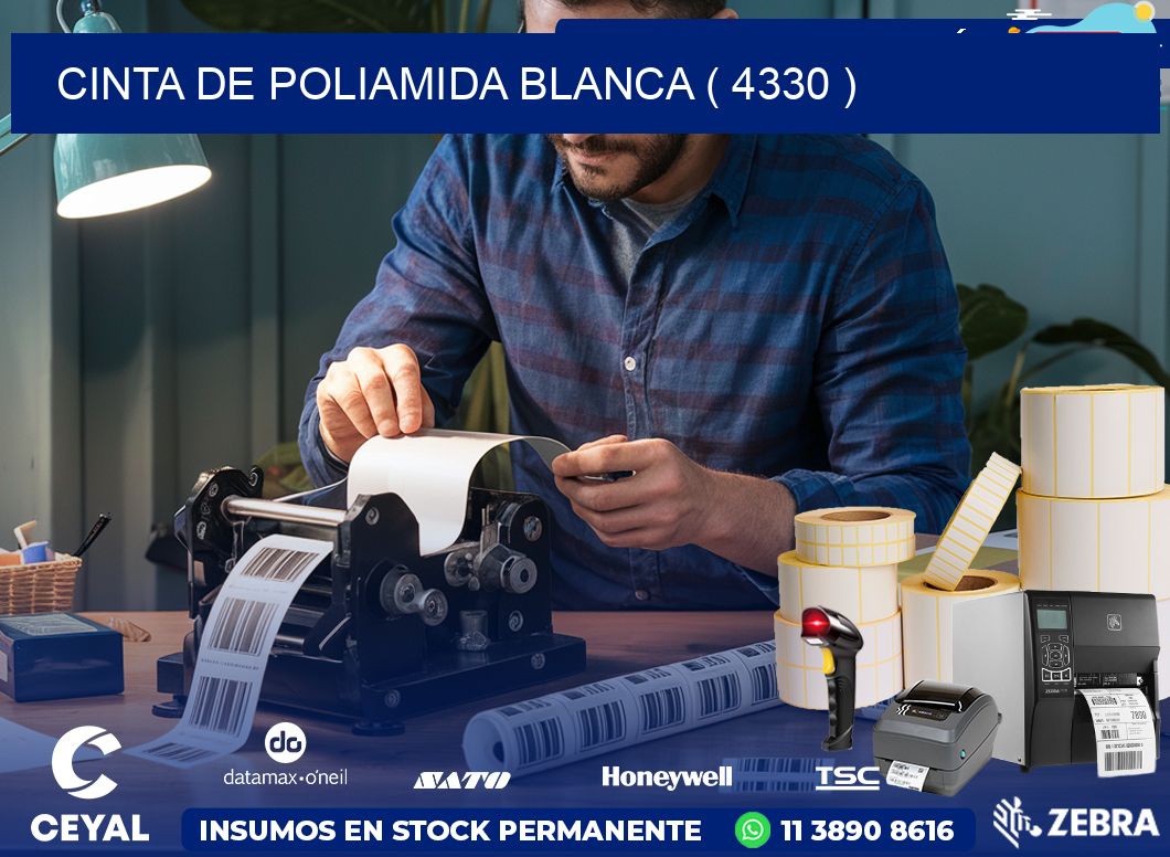 CINTA DE POLIAMIDA BLANCA ( 4330 )