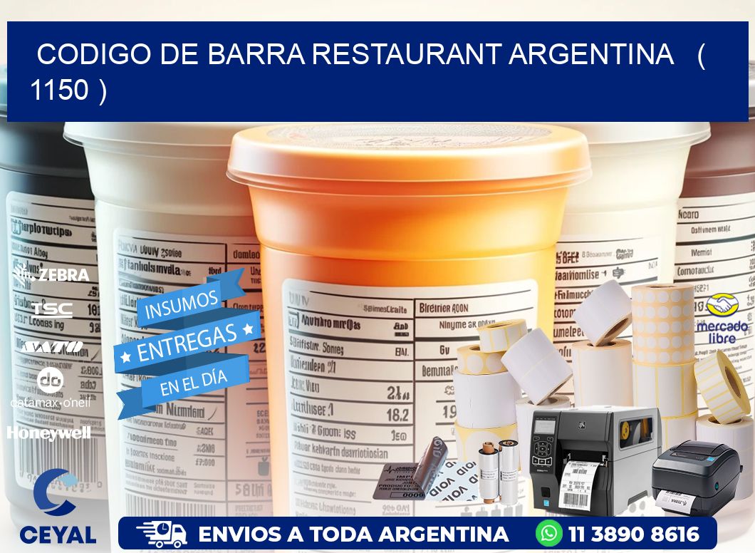 CODIGO DE BARRA RESTAURANT ARGENTINA ( 1150 )