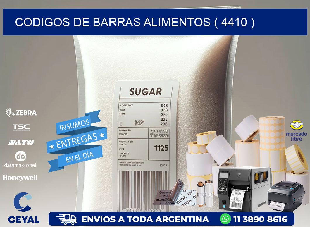 CODIGOS DE BARRAS ALIMENTOS ( 4410 )
