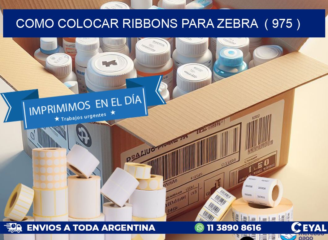 COMO COLOCAR RIBBONS PARA ZEBRA ( 975 )