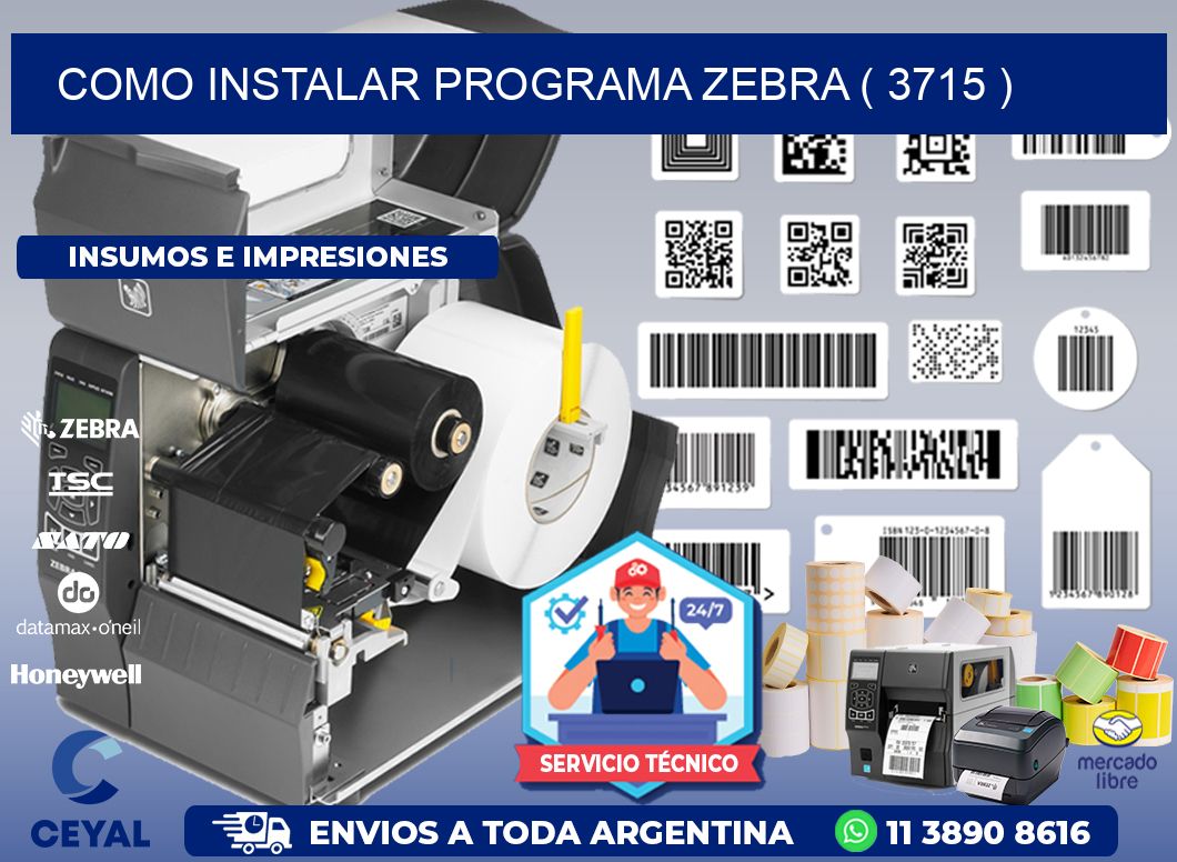 COMO INSTALAR PROGRAMA ZEBRA ( 3715 )