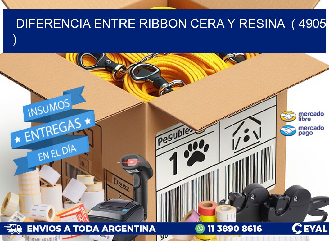 DIFERENCIA ENTRE RIBBON CERA Y RESINA  ( 4905 )