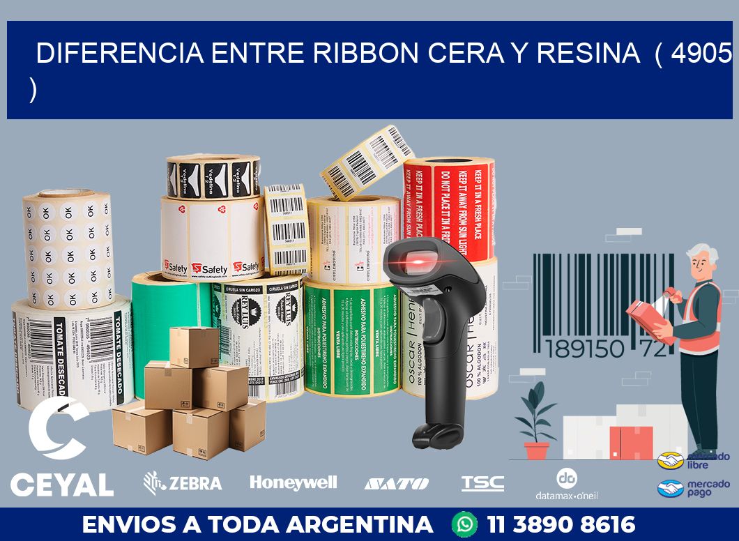 DIFERENCIA ENTRE RIBBON CERA Y RESINA  ( 4905 )