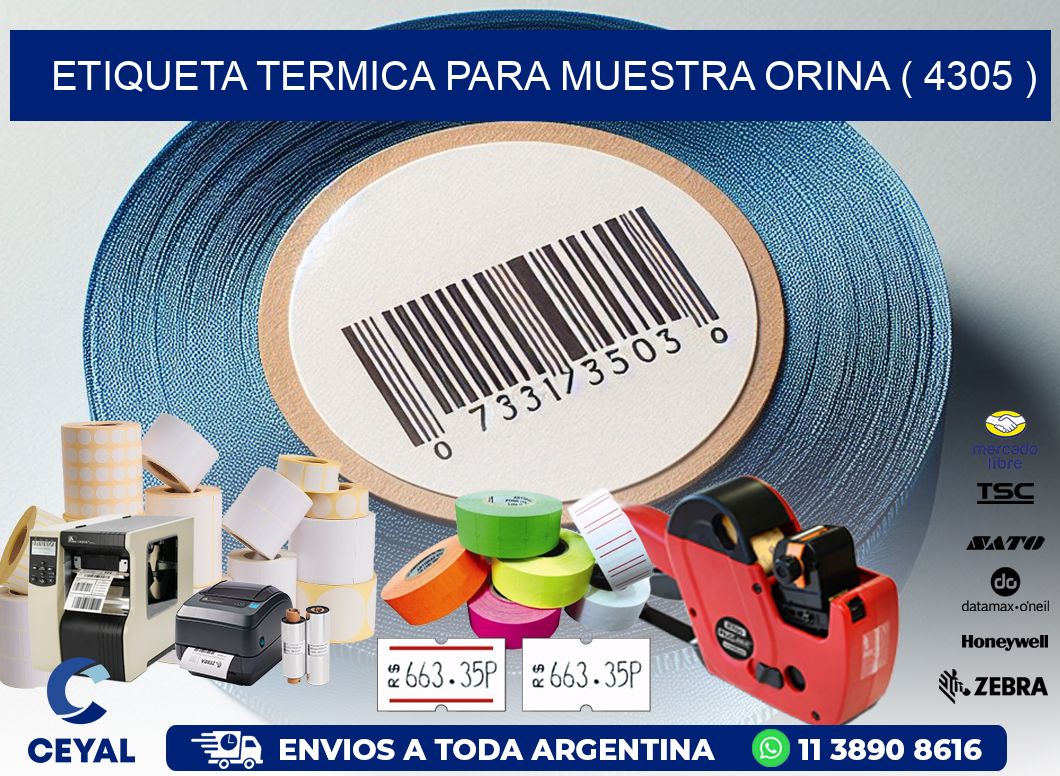 ETIQUETA TERMICA PARA MUESTRA ORINA ( 4305 )