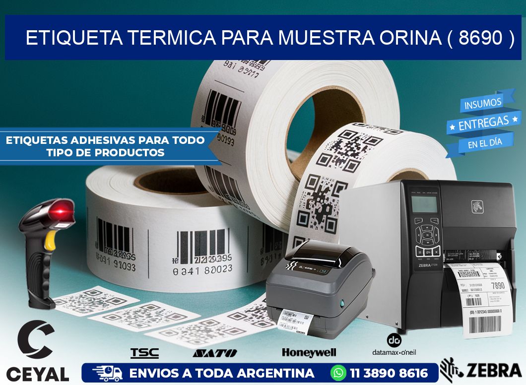 ETIQUETA TERMICA PARA MUESTRA ORINA ( 8690 )