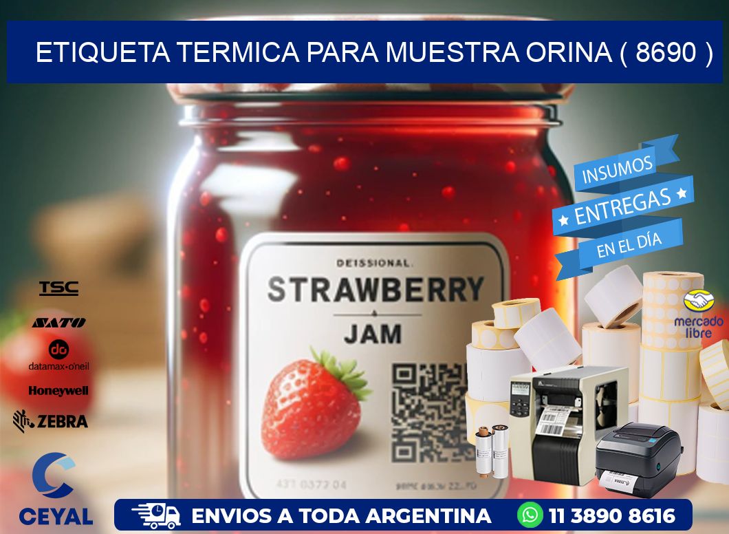 ETIQUETA TERMICA PARA MUESTRA ORINA ( 8690 )