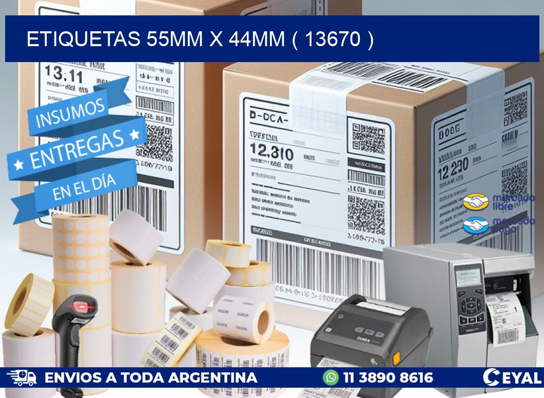 ETIQUETAS 55MM X 44MM ( 13670 )