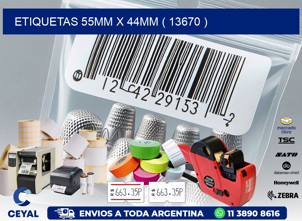 ETIQUETAS 55MM X 44MM ( 13670 )