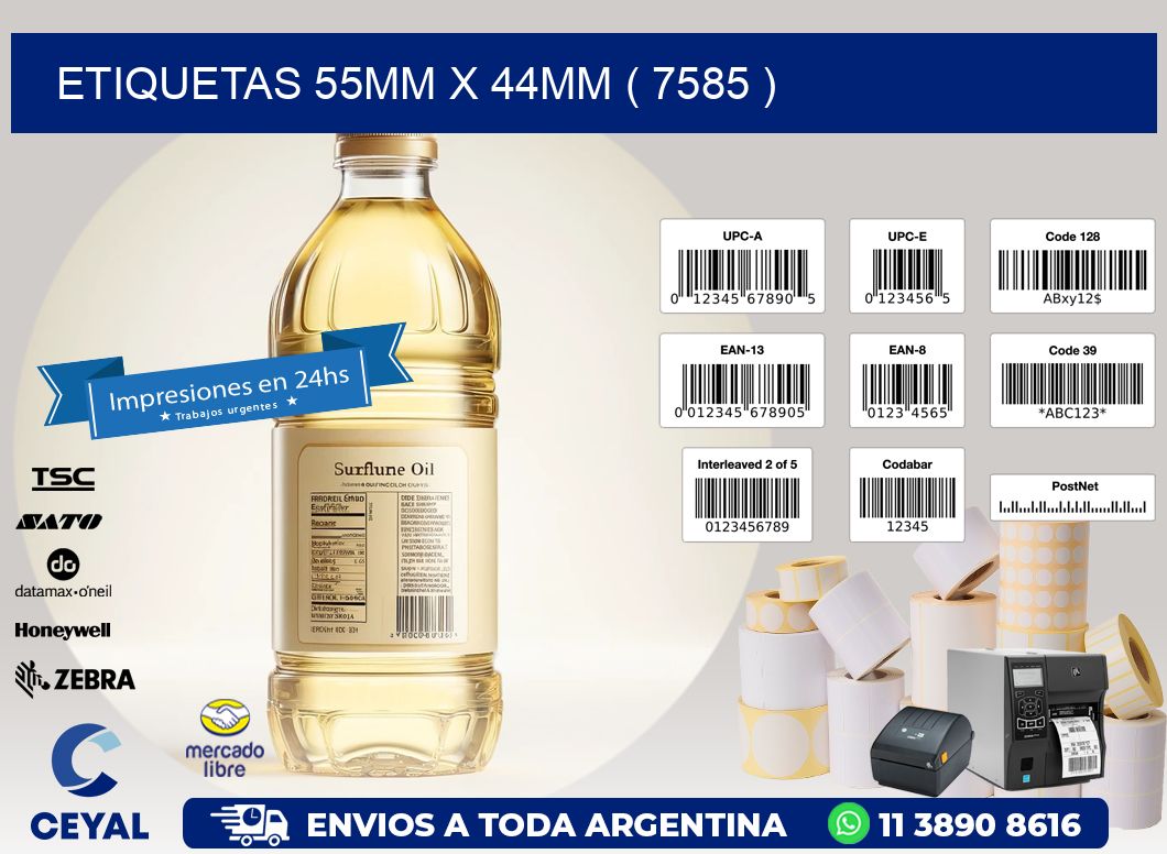 ETIQUETAS 55MM X 44MM ( 7585 )