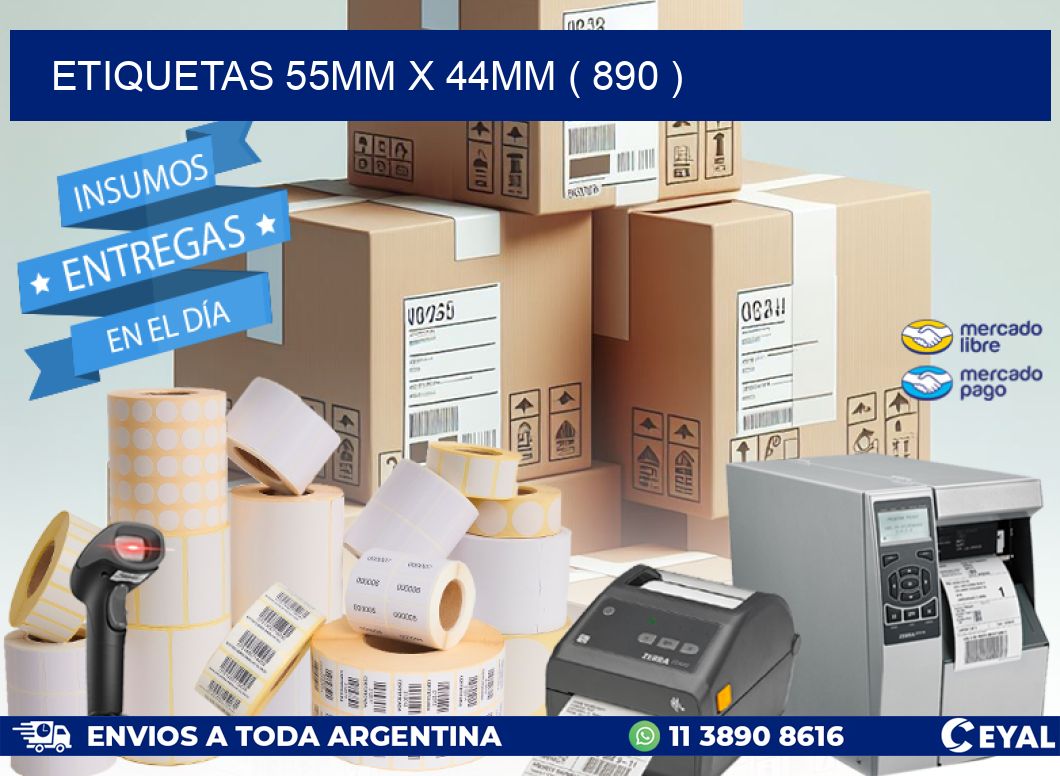 ETIQUETAS 55MM X 44MM ( 890 )