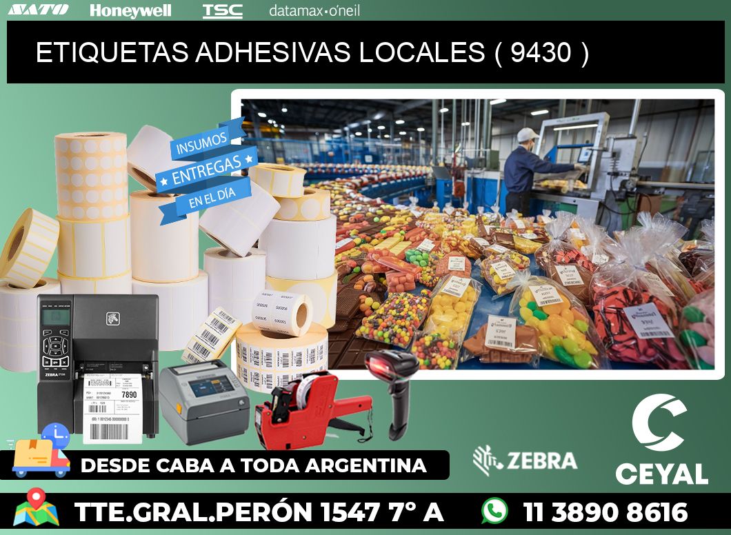 ETIQUETAS ADHESIVAS LOCALES ( 9430 )