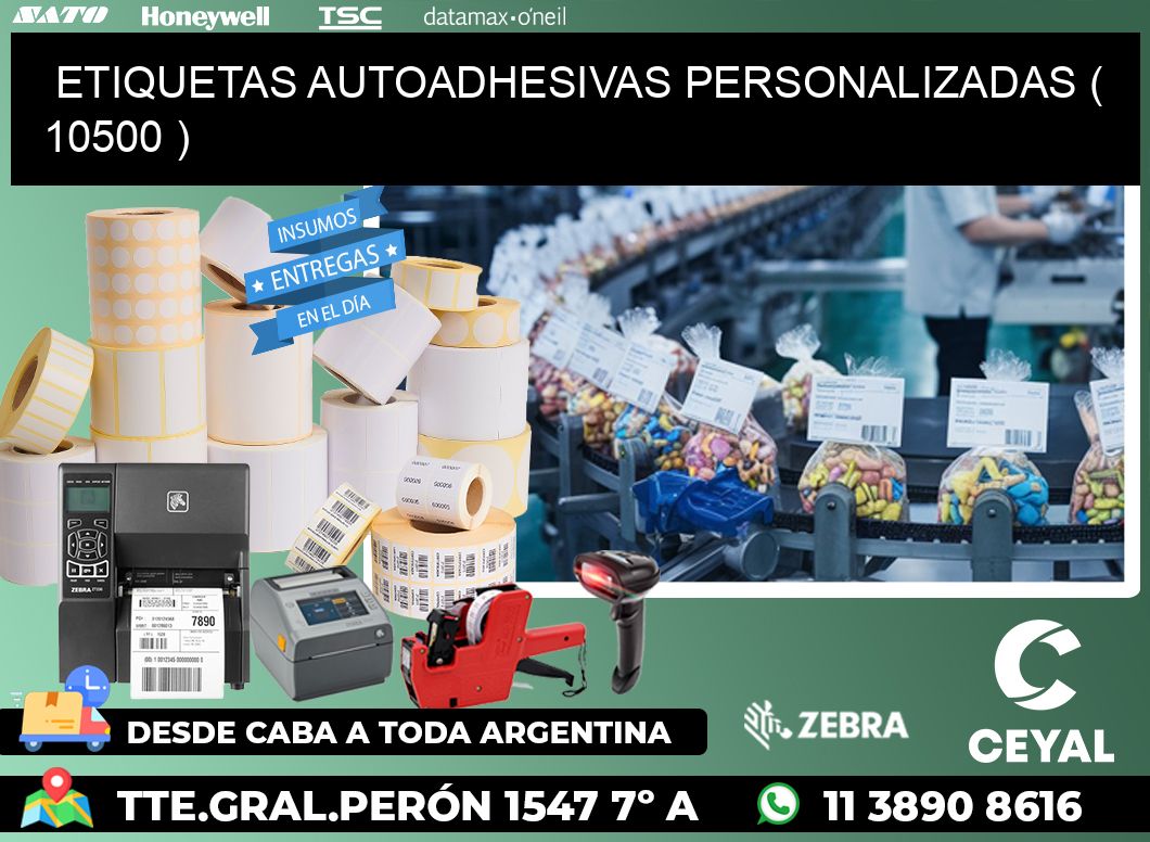 ETIQUETAS AUTOADHESIVAS PERSONALIZADAS ( 10500 )