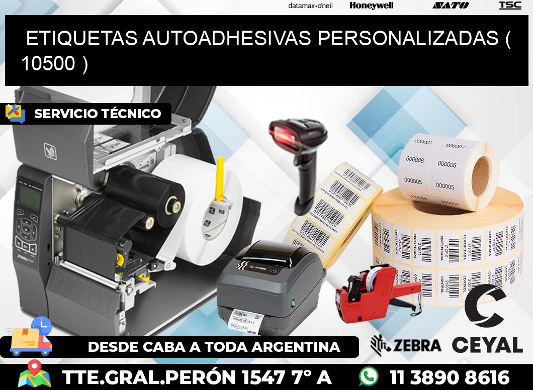 ETIQUETAS AUTOADHESIVAS PERSONALIZADAS ( 10500 )