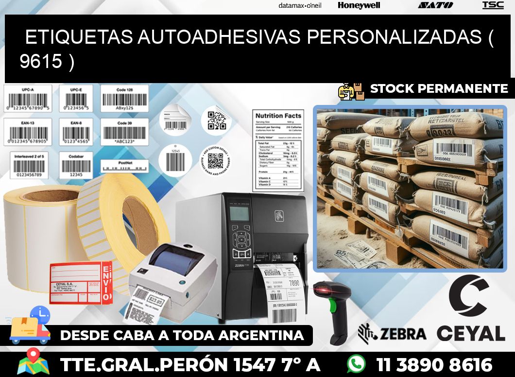 ETIQUETAS AUTOADHESIVAS PERSONALIZADAS ( 9615 )