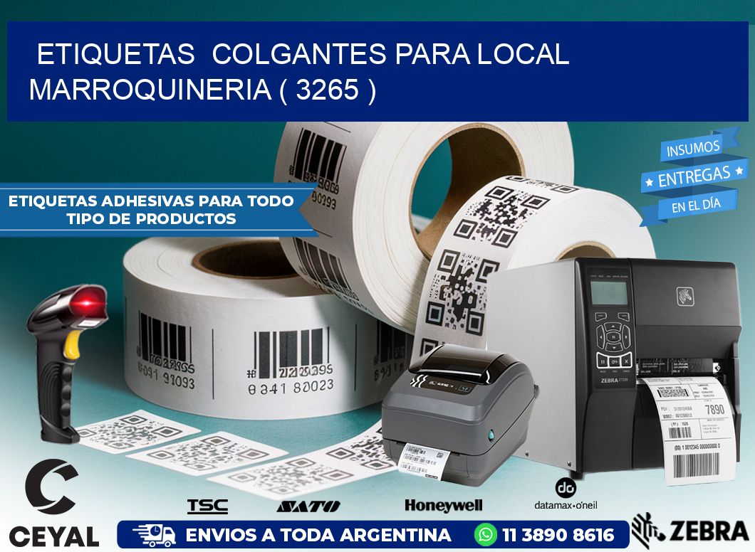 ETIQUETAS COLGANTES PARA LOCAL MARROQUINERIA ( 3265 )