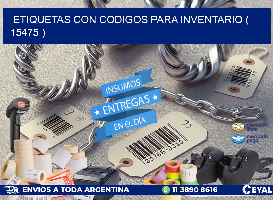 ETIQUETAS CON CODIGOS PARA INVENTARIO ( 15475 )